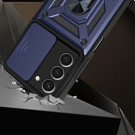 Чохол NOX Camera Slide Samsung Galaxy S23, CamShield Slide, темно-синій