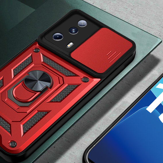 Чохол NOX Camera Slide Xiaomi 13 Lite, CamShield Slide, червоний