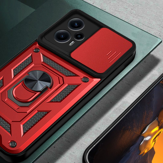 Чохол NOX Camera Slide Xiaomi Poco F5, CamShield Slide, червоний