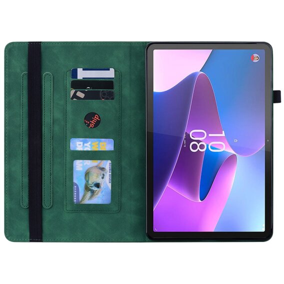 Чoхол до Lenovo Tab P11 Pro Gen 2, Wallet Pen Slot, зелений