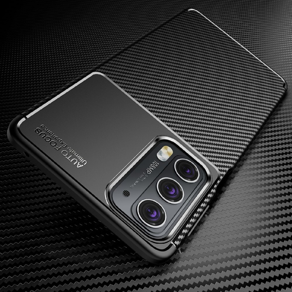 Чoхол до Motorola Edge 20, Carbon Gel, чорний