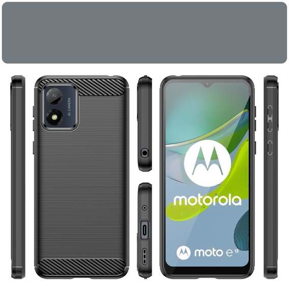 Чoхол до Motorola Moto E13, Carbon, чорний