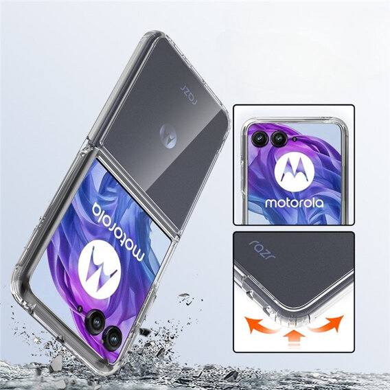 Чoхол до Motorola Razr 50 Ultra, Fusion Hybrid, прозорий