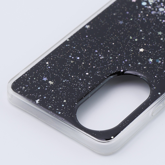 Чoхол до Oppo A58 4G, Glittery, чорний