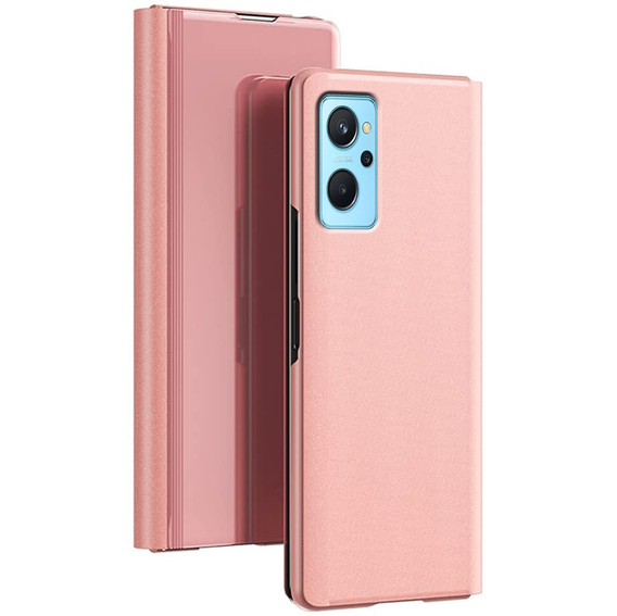 Чoхол до Realme 9i / Oppo A96, Clear View, рожевий rose gold