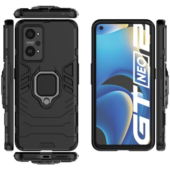 Чoхол до Realme GT 2 / Realme GT Neo 2, Kickstand Ring, чорний