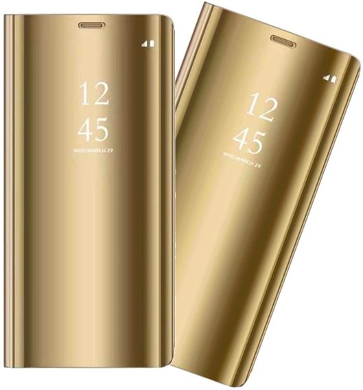 Чoхол до Samsung Galaxy A12 / M12 / A12 2021, Clear View, золотий