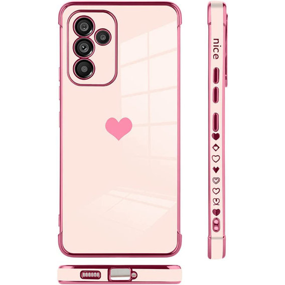 Чoхол до Samsung Galaxy A34 5G, Electro heart, рожевий rose gold