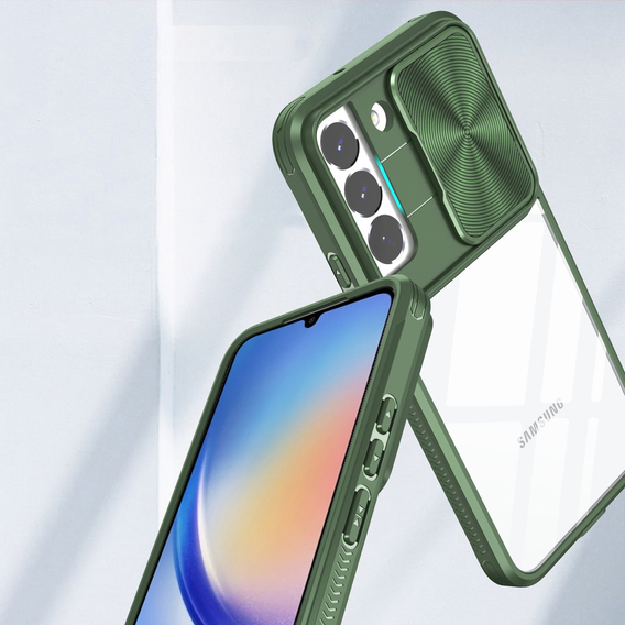 Чoхол до Samsung Galaxy A34 5G, Slide Camera, зелений