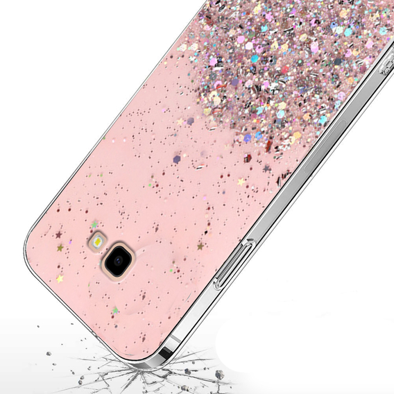 Чoхол до Samsung Galaxy J4 Plus, Glittery, рожевий