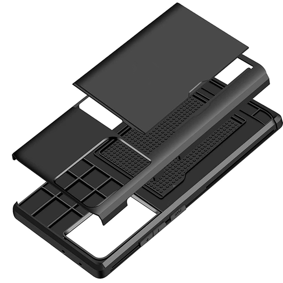 Чoхол до Samsung Galaxy S21 Ultra, Sliding Card Holder, чорний