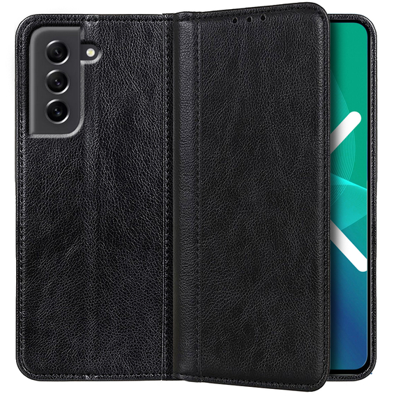 Чoхол до Samsung Galaxy S21, Wallet Litchi Leather, чорний