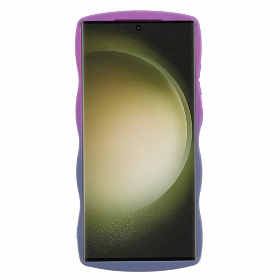 Чoхол до Samsung Galaxy S24 Ultra, Wavy Case, рожевий/блакитний