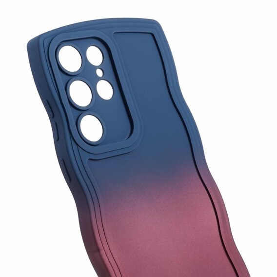 Чoхол до Samsung Galaxy S24 Ultra, Wavy Case, рожевий/блакитний