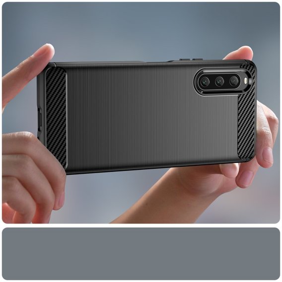 Чoхол до Sony Xperia 10 V, Carbon, чорний
