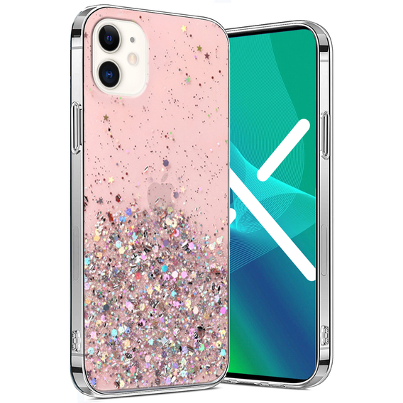 Чoхол до iPhone 12/12 Pro, Glittery, рожевий