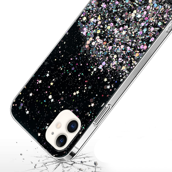 Чoхол до iPhone 12/12 Pro, Glittery, чорний