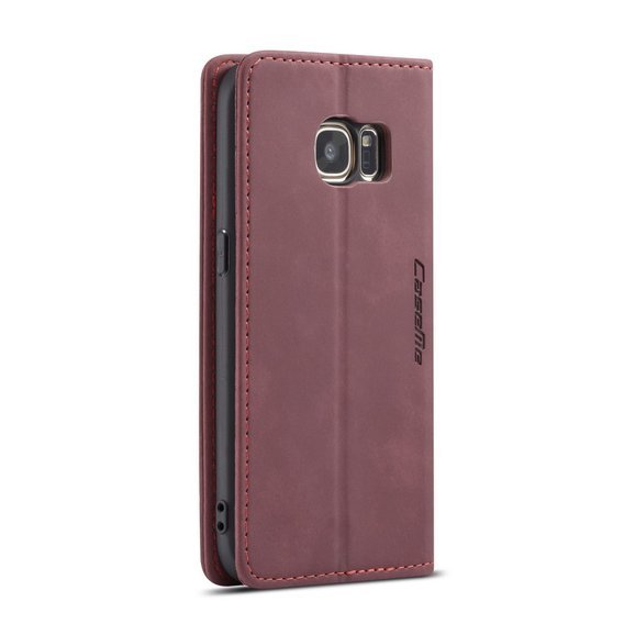 Чoхол CASEME до Samsung Galaxy S7, Leather Wallet , Wine Red