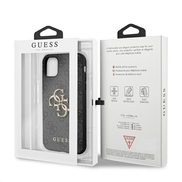 Чoхол GUESS до iPhone 11, 4G Big Metal Logo, сірий