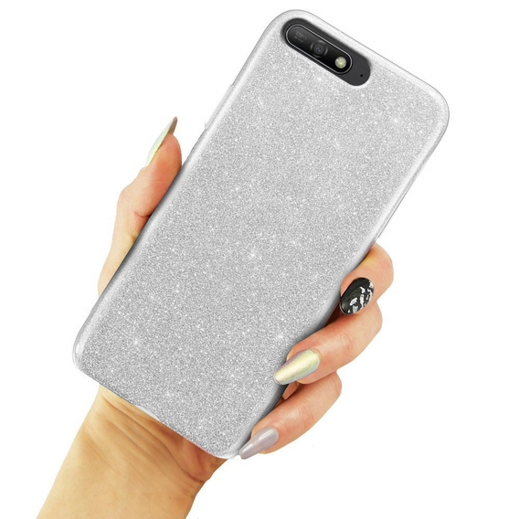 Чoхол Glitter Case до Huawei Y6 2018, Silver