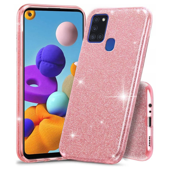 Чoхол Glitter Case до Samsung Galaxy A21S, Pink