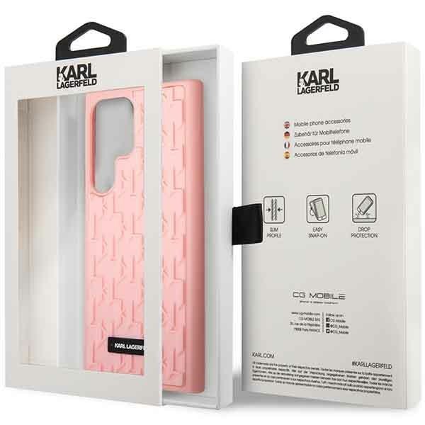 Чoхол Karl Lagerfeld до Samsung Galaxy S23 Ultra, Saffiano Mono Metal, рожевий
