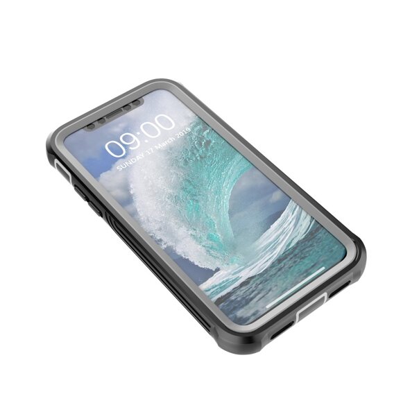 Чoхол Shockproof до iPhone X / XS, із захисним екраном, чорний