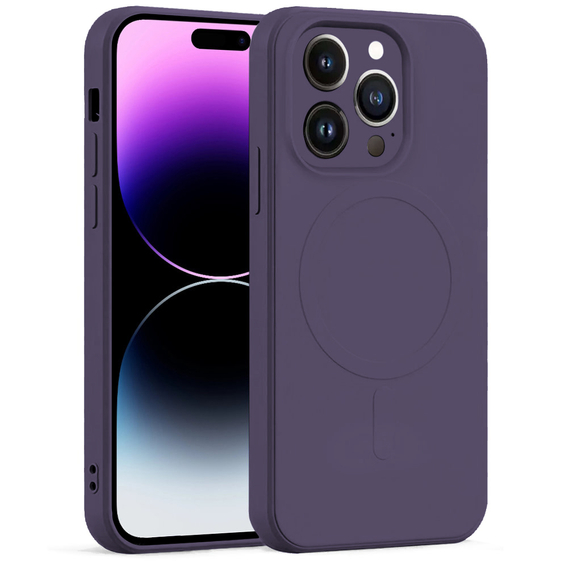 Чoхол Silicone до iPhone 14 Pro, MagSafe, Purple