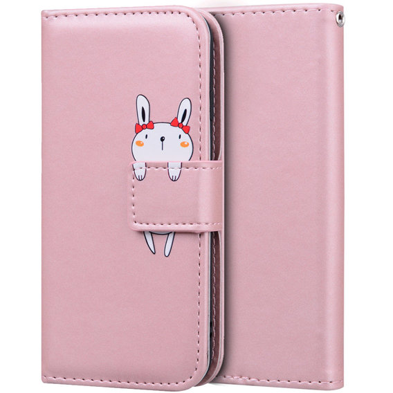 Чoхол Wallet до Motorola Moto E20/E30/E40, Bunny, Pink