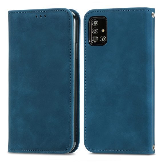 Чoхол Wallet до Oppo A54 5G / A74 5G / A93 5G, Vintage Style Smooth, Blue