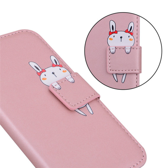 Чoхол Wallet до Samsung Galaxy A12 / M12 / A12 2021, Bunny, Pink