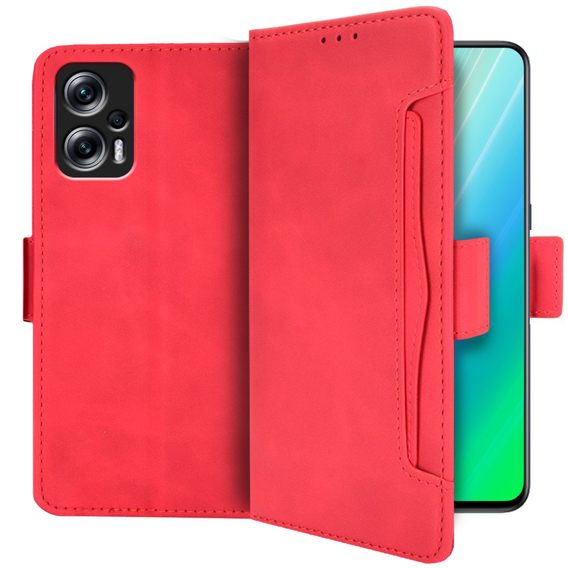 Чoхол Wallet до Xiaomi Poco X4 GT 5G, Card Slot, Red