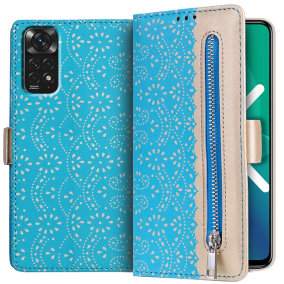 Чoхол Wallet до Xiaomi Redmi Note 11 4G/Note 11S 4G, Zipper Pocket, Blue