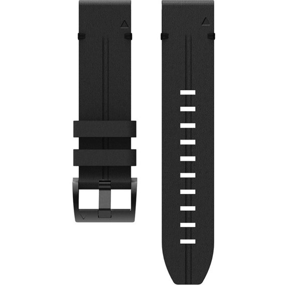 Шкіряний ремінець для годинника Garmin Fenix 5/6/6 Pro / 7 / Forerunner 935/945 (22mm), Black
