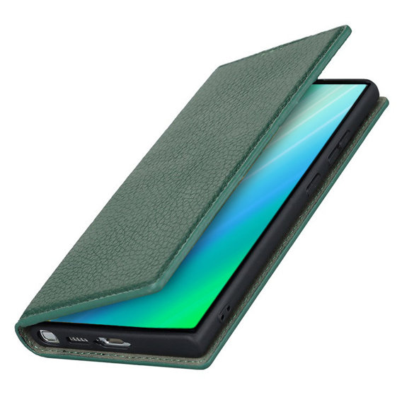 Шкіряний чохол для Samsung Galaxy S23 Plus, ERBORD Grain Leather, зелена