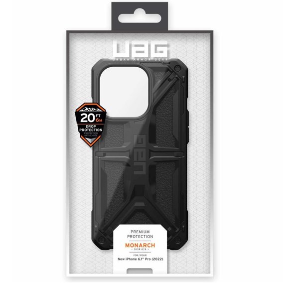 чохол Urban Armor Gear для iPhone 14 Pro, Monarch, чорний