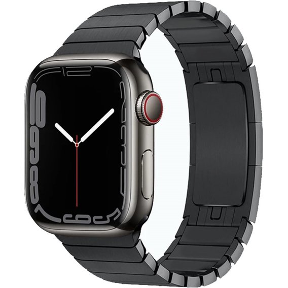  Браслет Stainless Segments до Apple Watch 1/2/3/4/5/6/7/8/SE/ Ultra 42/44/45/49mm, Black