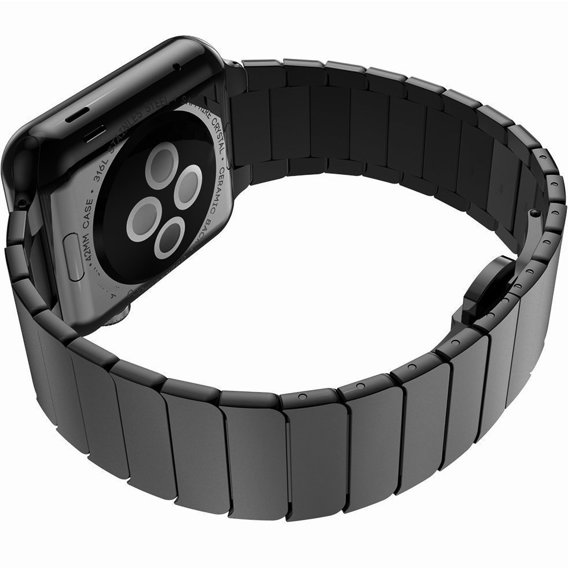   Браслет Stainless Segments до Apple Watch 1/2/3/4/5/6/7/8/SE/ Ultra 42/44/45/49mm, Black