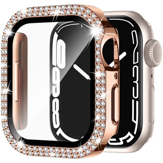 2в1 чохол та захисне скло для годинника Apple Watch 7/8 45mm, Pink 