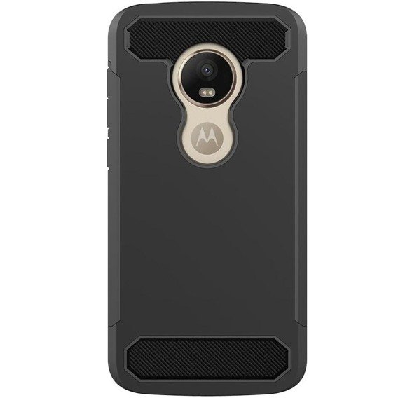 Czarne Etui Hybrid Armor Carbon Cover Motorola Moto E5 Play