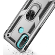 Броньований Чoхол до Motorola Moto E20/E30/E40, Nox Case Ring, сріблястий
