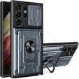 Броньований чохол для Samsung Galaxy S24 Ultra, Camera Slide Card Slot, сірий