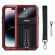 Броньований чохол для iPhone 14 Pro Max, Metal Hybrid, червоний