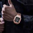 Металический браслет с чехлом для часов Apple Watch 7/8 45MM, Rose Gold