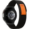 Нейлоновий ремінець до Samsung Galaxy Watch 4/5 40/42/44/46/45mm Pro, Black / Orange