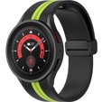 Силіконовий ремінець для Fitbit Inspire 3, Red Samsung Galaxy Watch 4 / 5 40/42/44/46/45MM PRO, Black / Lime