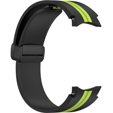 Силіконовий ремінець для Fitbit Inspire 3, Red Samsung Galaxy Watch 4 / 5 40/42/44/46/45MM PRO, Black / Lime