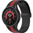 Силіконовий ремінець для Fitbit Inspire 3, Red Samsung Galaxy Watch 4 / 5 40/42/44/46/45MM PRO, Black / Red