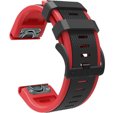 Силіконовий ремінець для Garmin Fenix 5X/6X/7X, Black / Red