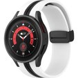 Силіконовий ремінець для Samsung Galaxy Watch 4/5 40/42/44/46/45MM PRO, White / Black